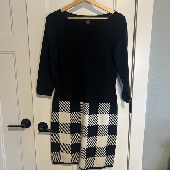 Lauren Ralph Lauren Dresses Lauren Ralph Lauren Black Cream Dress — free download